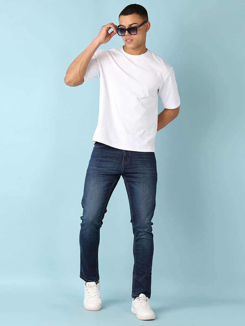 men solid mid rise slim fit jean - 21503581 - Standard Image - 4