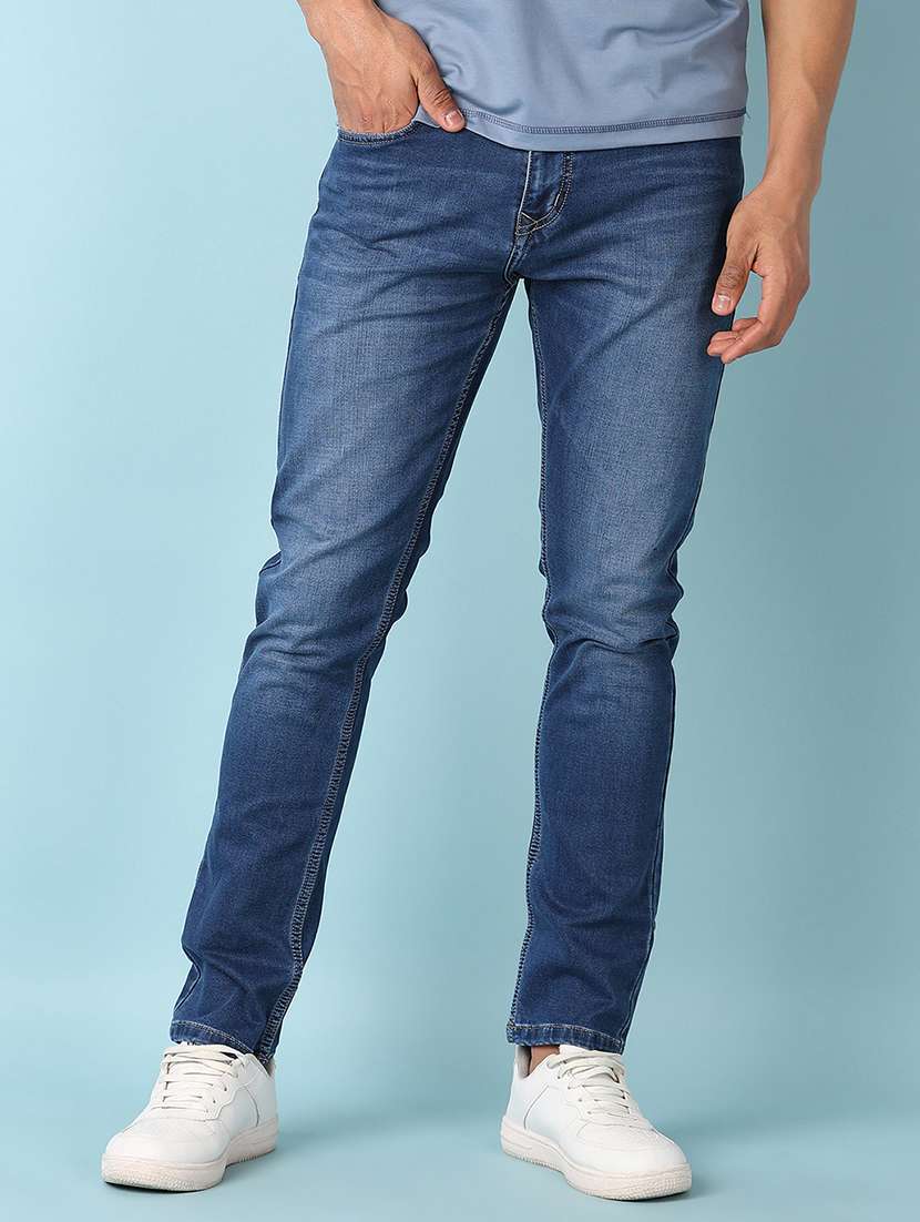 men solid mid rise slim fit jean - 21503583 -  Standard Image - 1