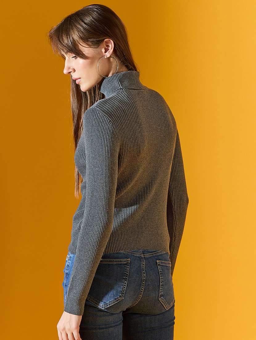 women grey cotton pullover - 21503686 -  Standard Image - 1