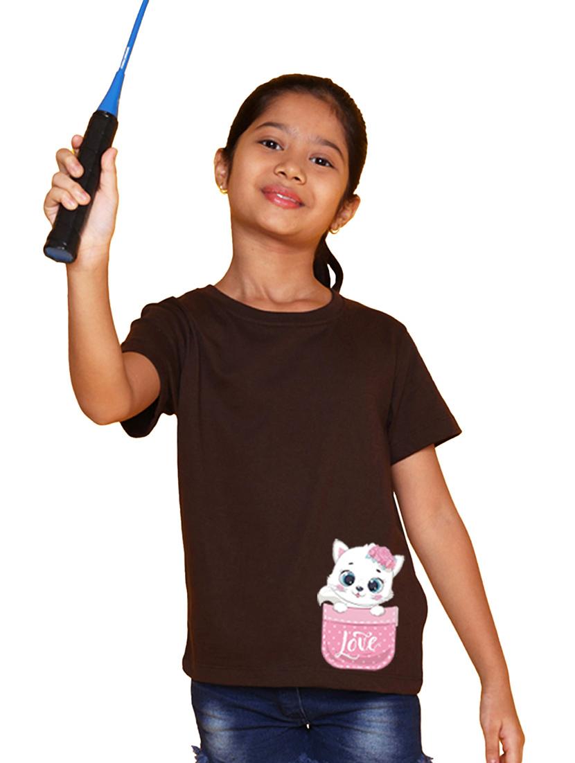girls cute character printed round neck tee - 21503899 - Standard Image - 1
