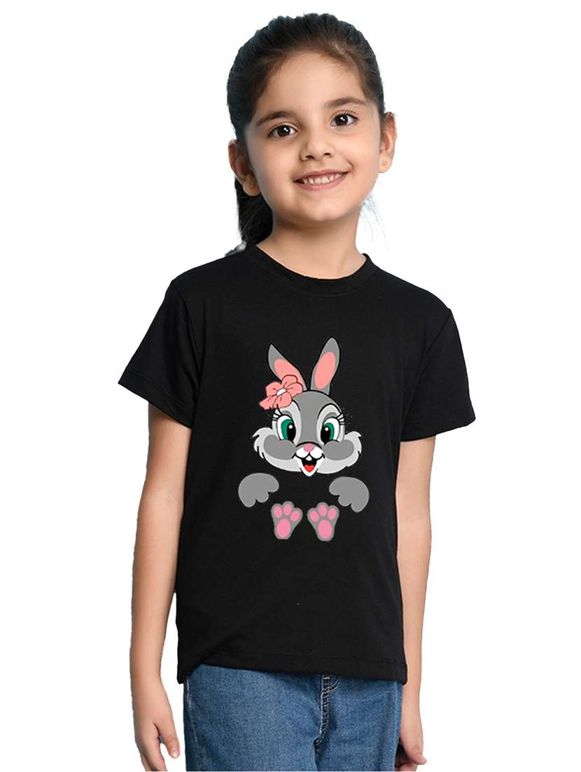 girls cute character printed round neck tee - 21503910 - Standard Image - 1