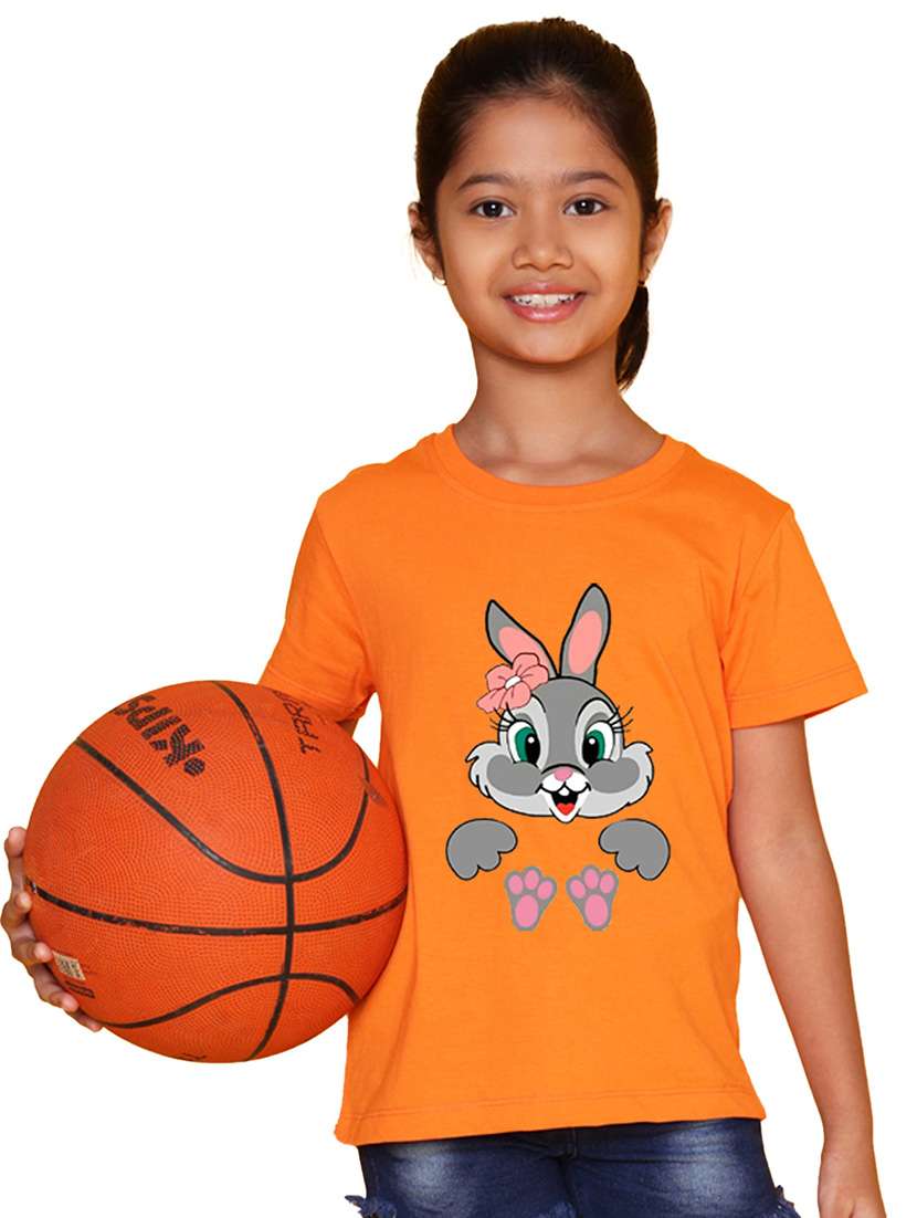 girls cute character printed round neck tee - 21503914 - Standard Image - 1