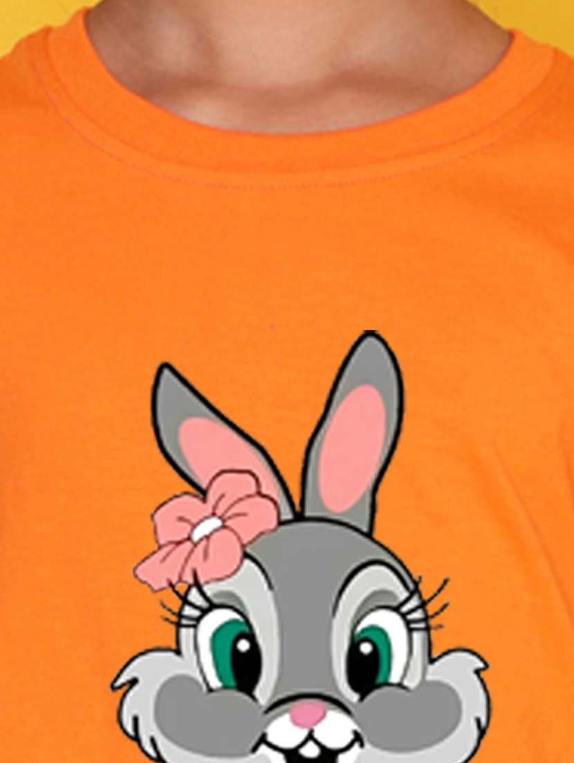girls cute character printed round neck tee - 21503914 - Standard Image - 4