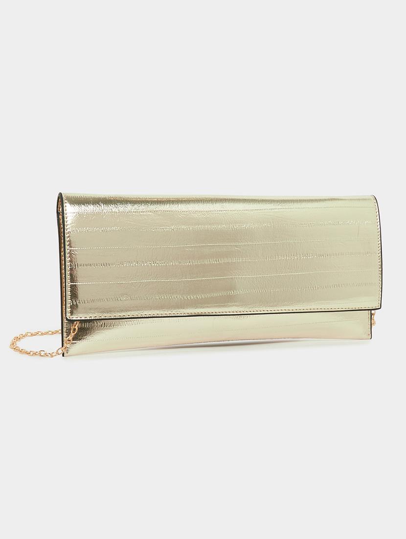 women gold pu sling bag - 21503959 - Standard Image - 4