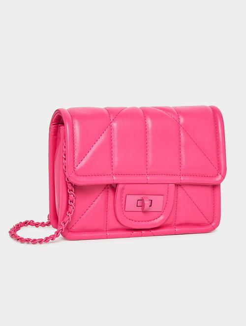 women pink pu sling bag - 21503960 -  Standard Image - 0