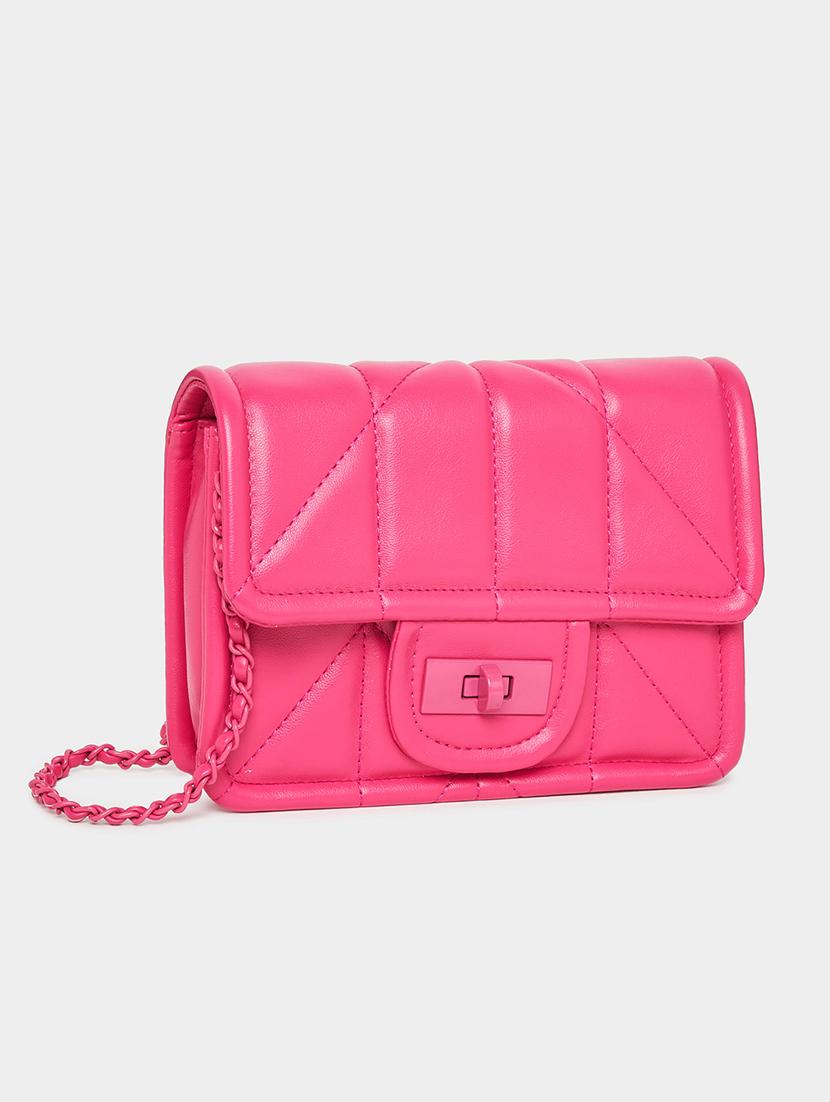 women pink pu sling bag - 21503960 -  Zoom Image - 0