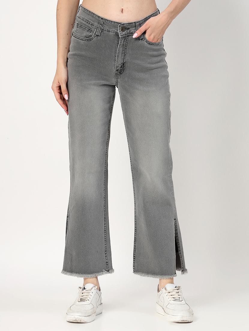 women grey solid bootcut jeans - 21504381 -  Zoom Image - 0