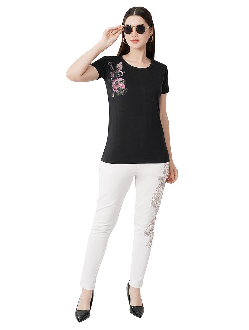 women printed short sleeves t-shirt - 21504449 - Standard Image - 4