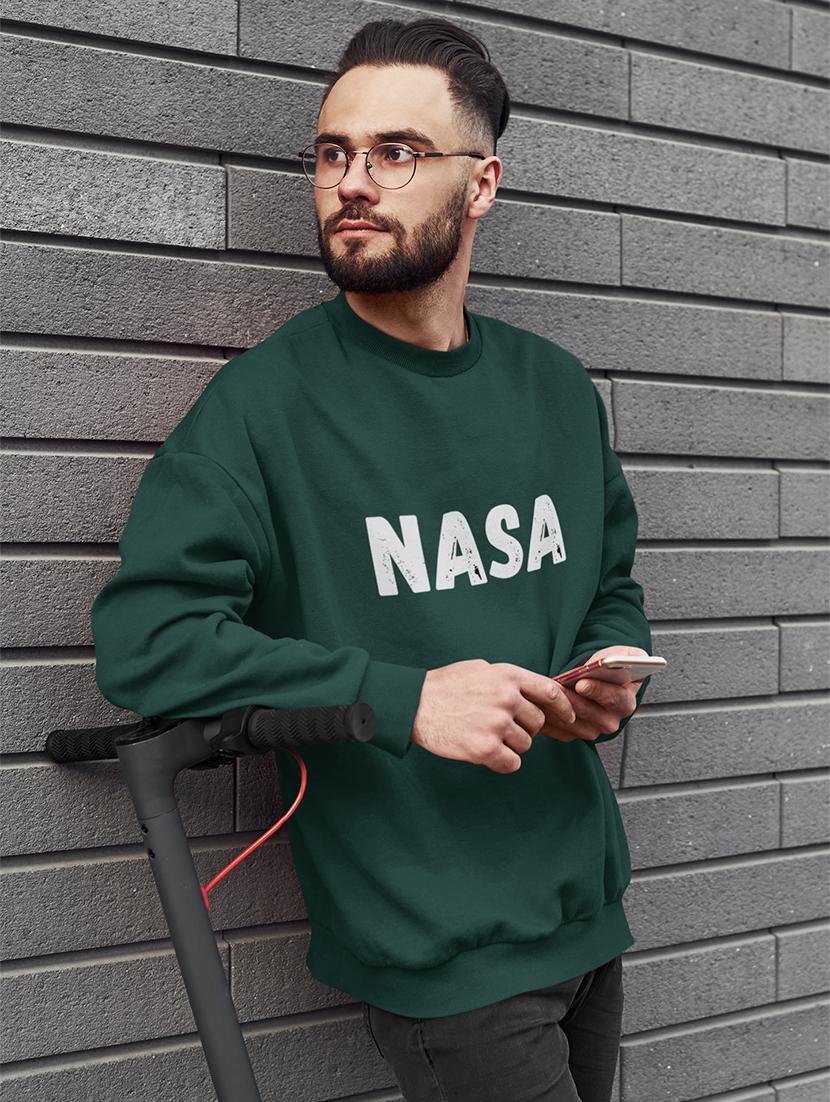 men chest print round neck sweatshirt - 21505161 - Standard Image - 1