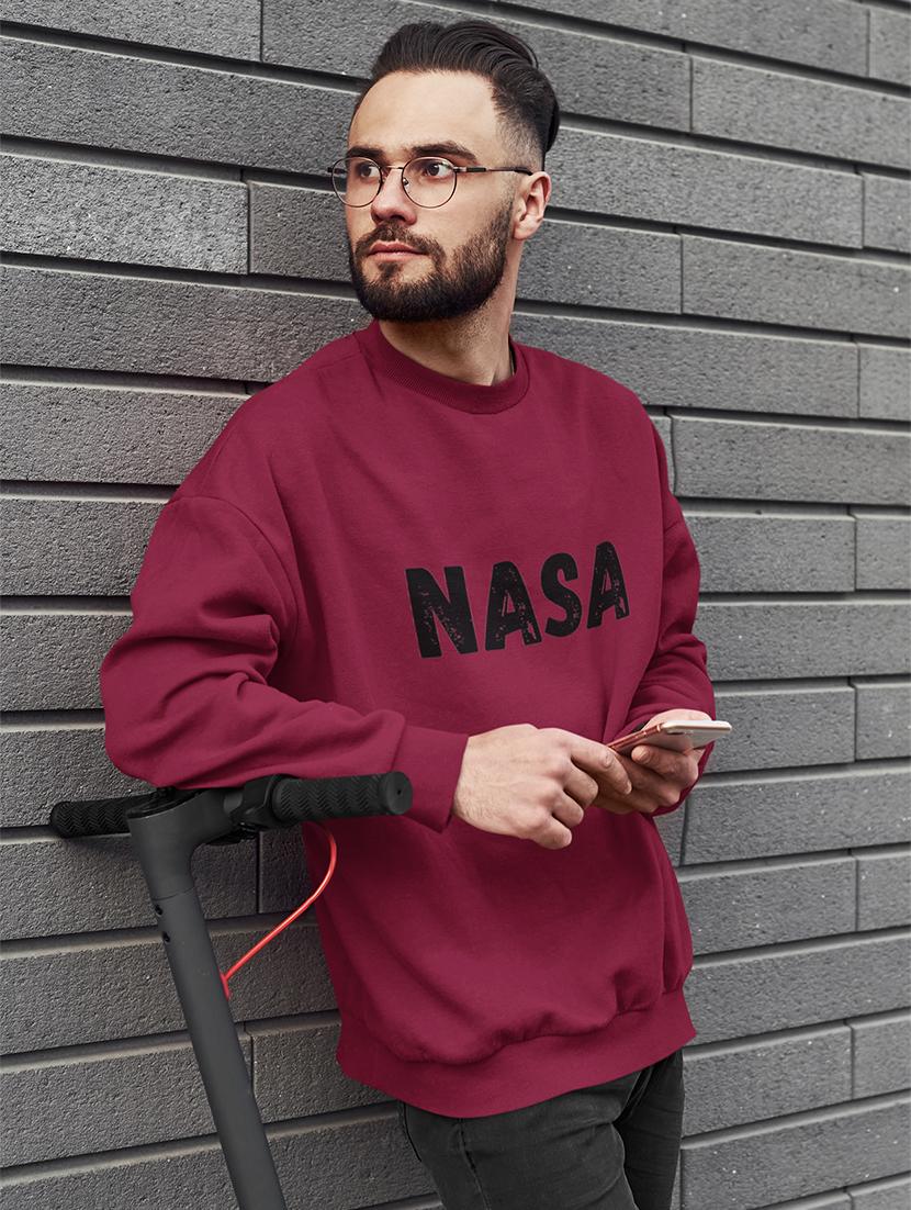 men chest print round neck sweatshirt - 21505162 - Standard Image - 1