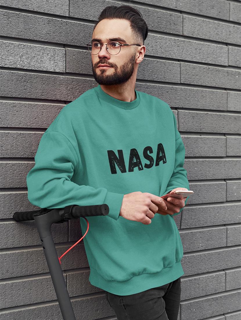 men chest print round neck sweatshirt - 21505166 - Standard Image - 1