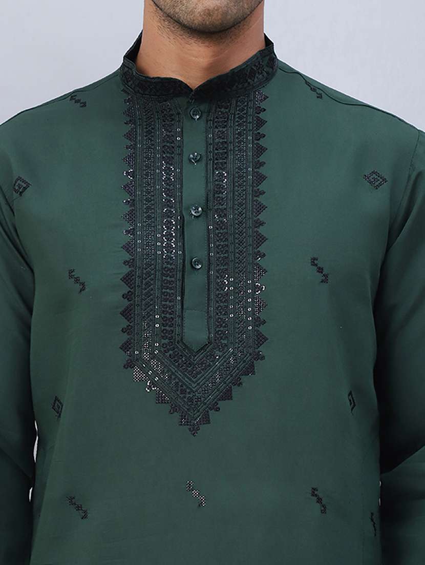 men embroidered kurta bottom with dupatta - 21505410 -  Standard Image - 4