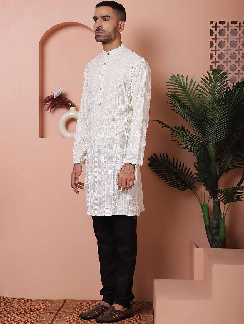 men embroidered kurta pyjama ethnic wear set - 21505418 - Standard Image - 1