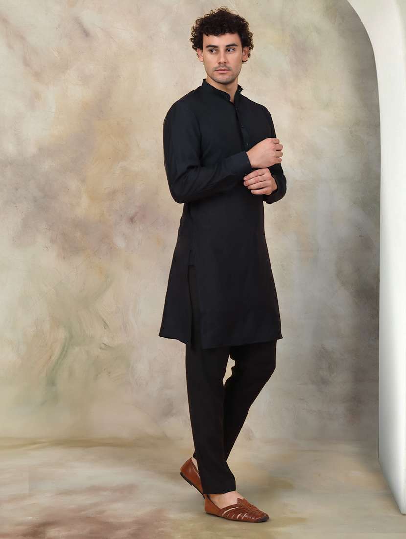 men solid kurta pyjama ethnic wear set - 21505452 -  Standard Image - 1