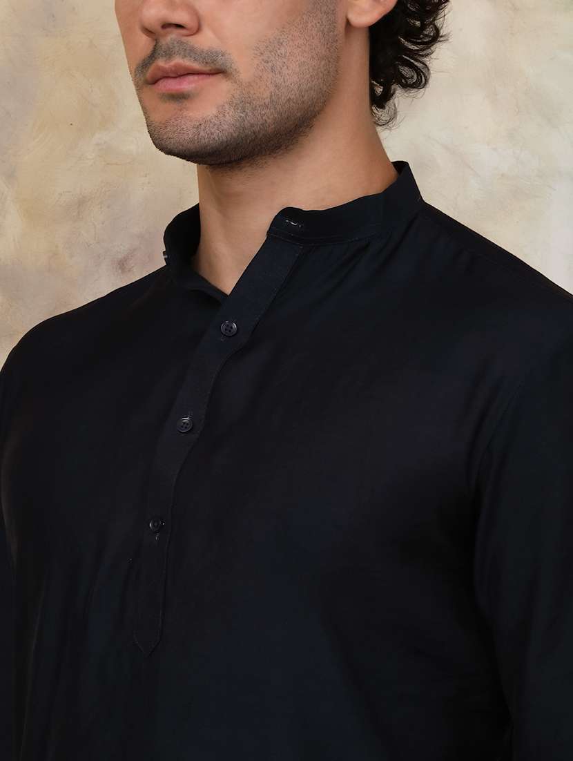 men solid kurta pyjama ethnic wear set - 21505452 -  Standard Image - 4