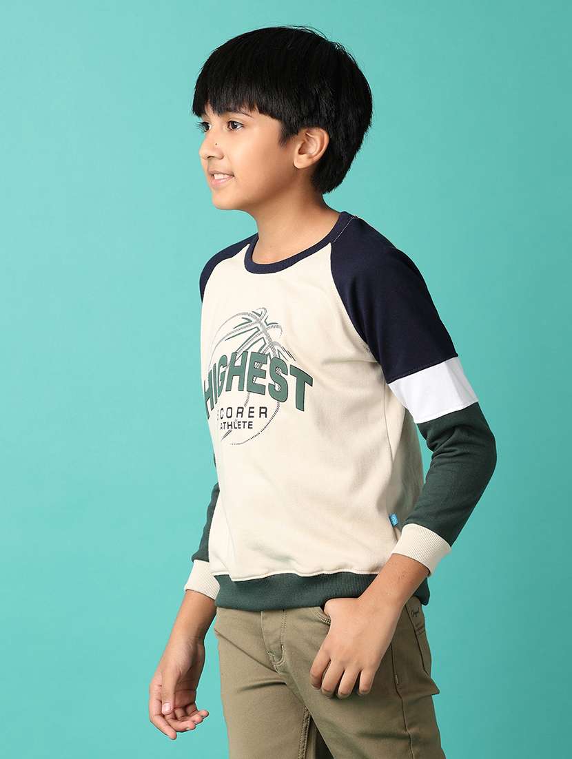 boys front print long sleeve sweatshirt - 21505495 -  Standard Image - 1