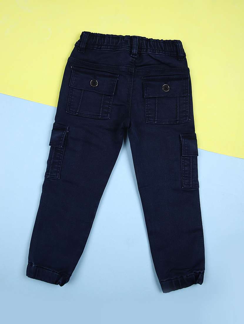 boys solid mid rise cargo - 21505517 -  Standard Image - 1