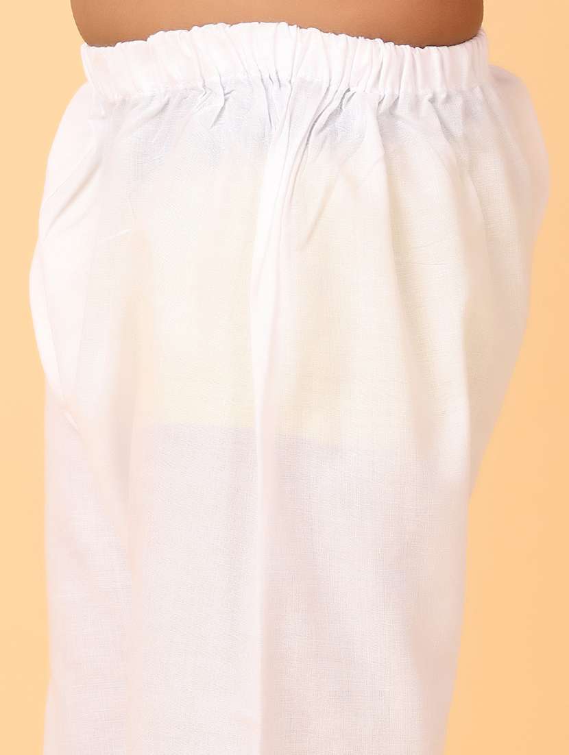 boys self design mandarin neck kurta set - 21505521 -  Standard Image - 4