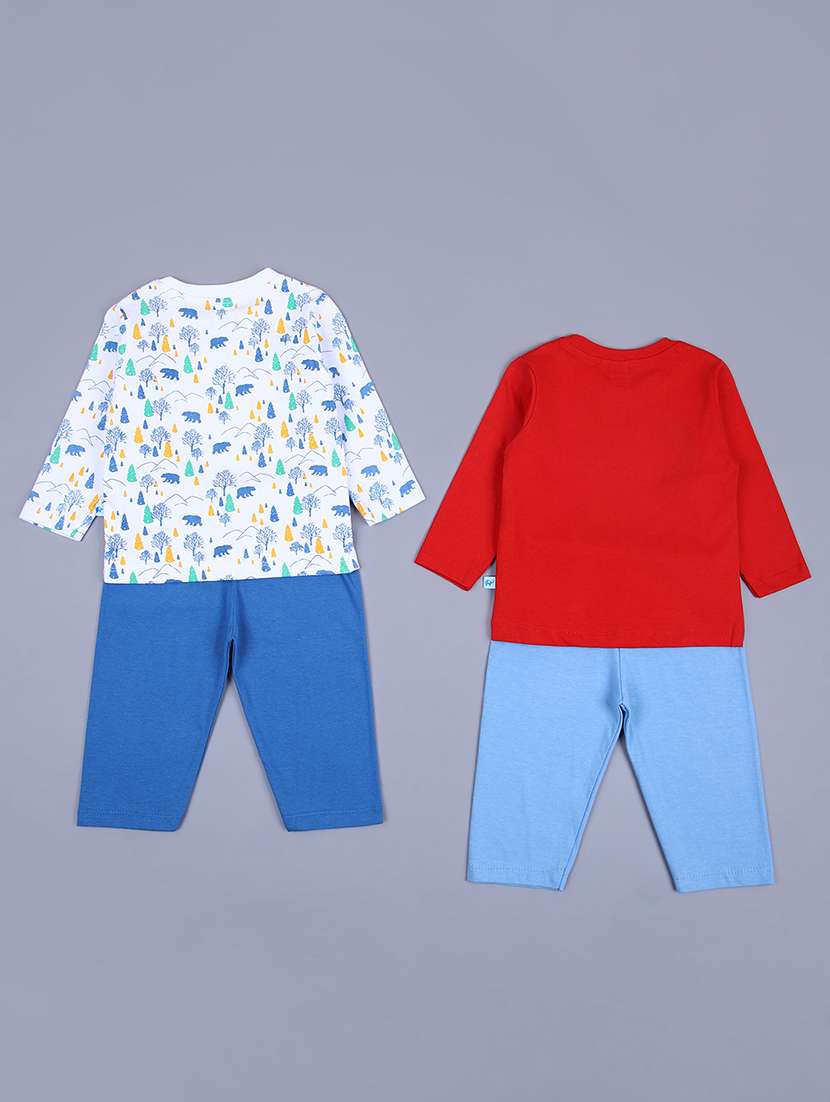 kids printed full length twin set combo - 21505528 -  Standard Image - 1