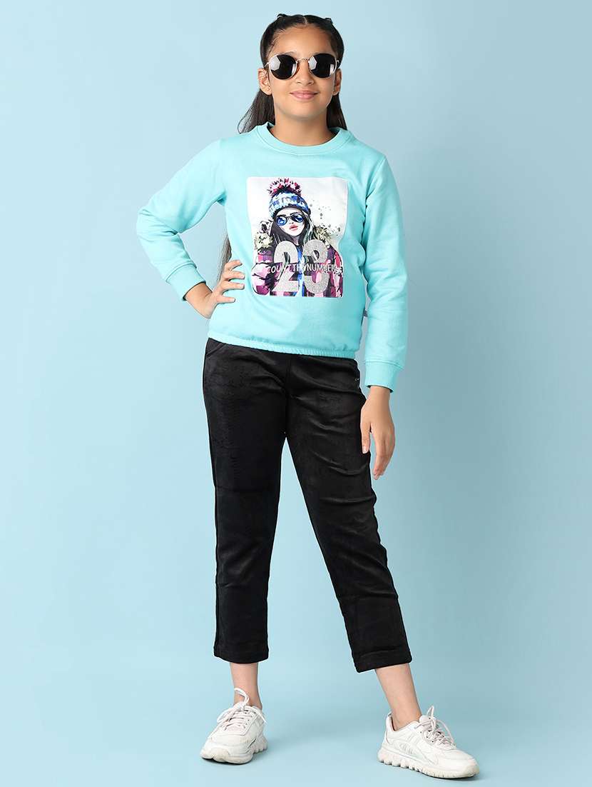 girls black cotton pyjama - 21505543 -  Standard Image - 4