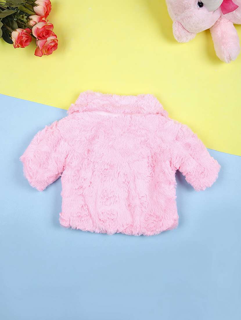 girls pink solid long sleeve cardigan - 21505549 -  Standard Image - 1