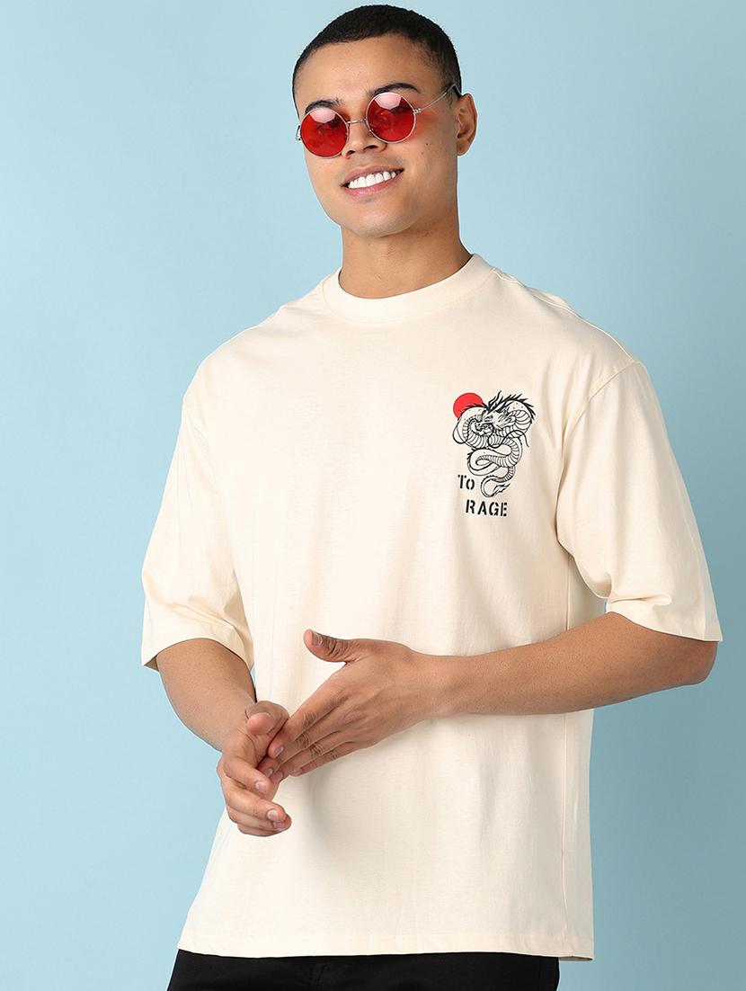 men short sleeves front & back print t-shirt - 21505560 -  Standard Image - 1