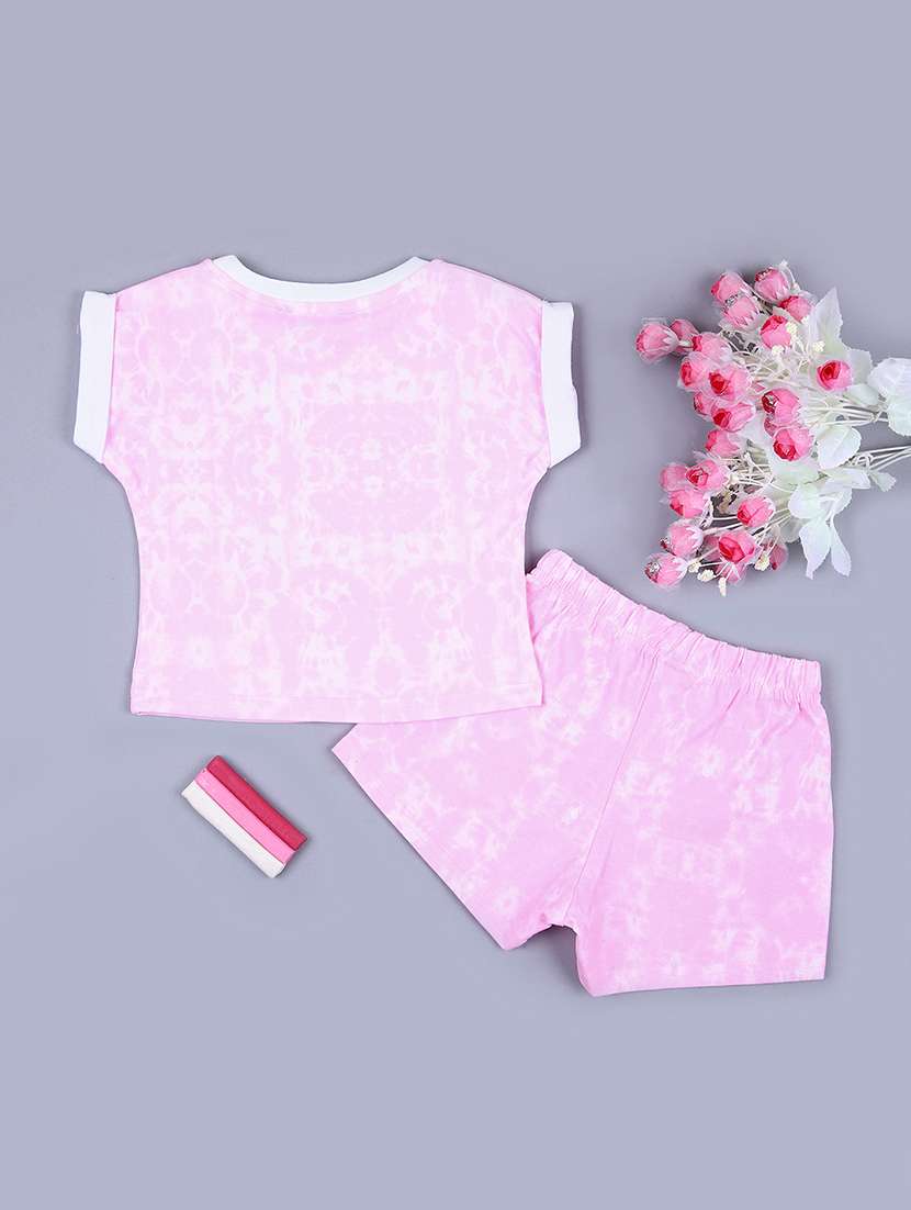 girls printed shorts twin set - 21505563 -  Standard Image - 1