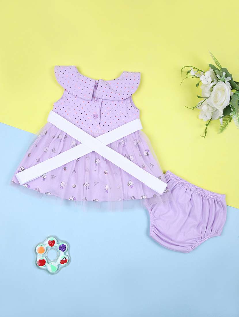 girl printed round neck frock with panty - 21505582 -  Standard Image - 1