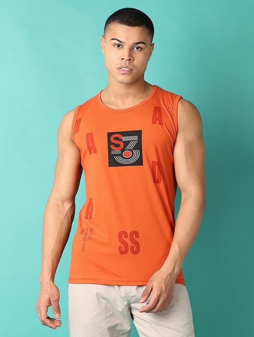 men round neck front print t-shirt - 21505639 - Standard Image - 0