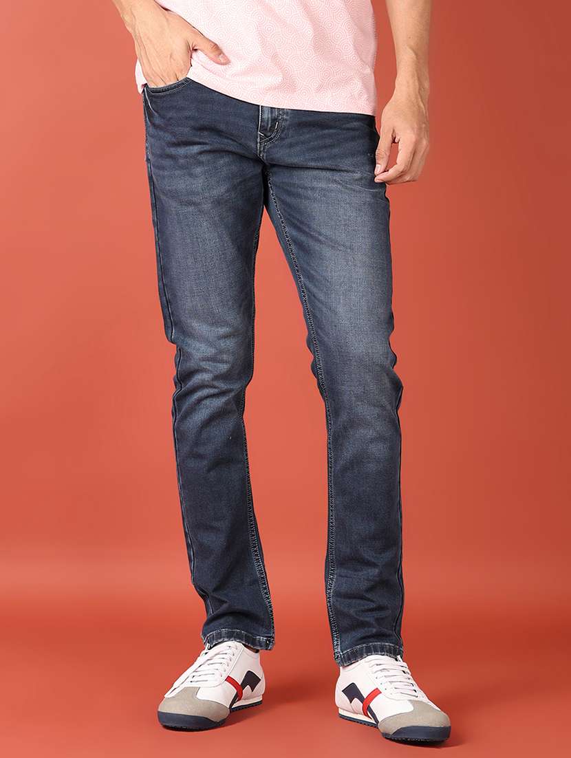 men solid mid rise slim fit jean - 21505659 -  Standard Image - 1