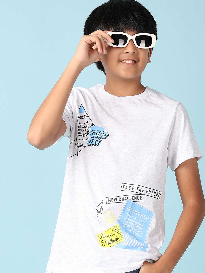 boys grey graphic t-shirt - 21505668 -  Standard Image - 1