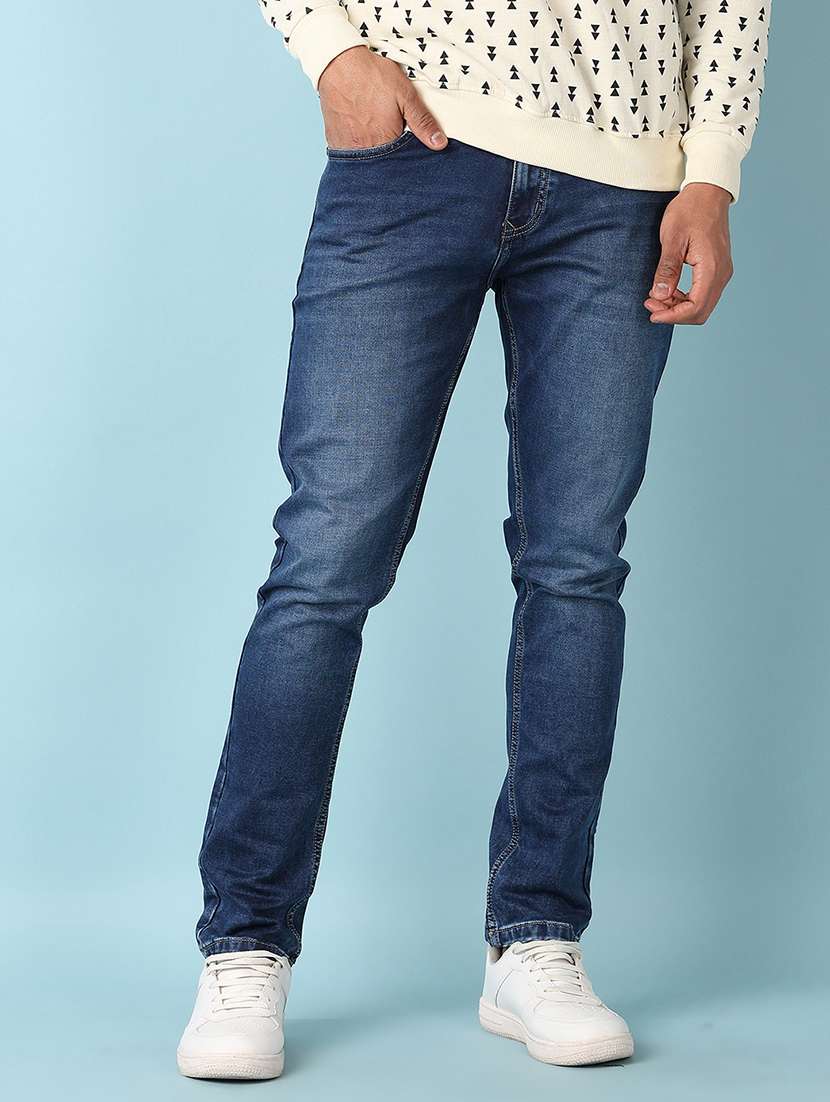 men solid mid rise slim fit jean - 21505692 -  Standard Image - 1