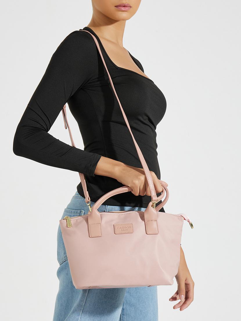 women pink solid handbag - 21505974 - Standard Image - 4