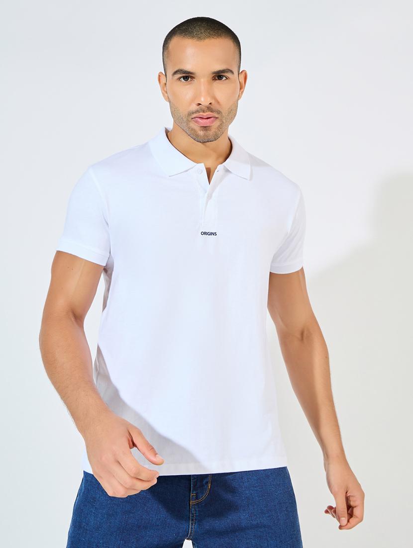 men white plain t-shirt - 21506044 -  Zoom Image - 0