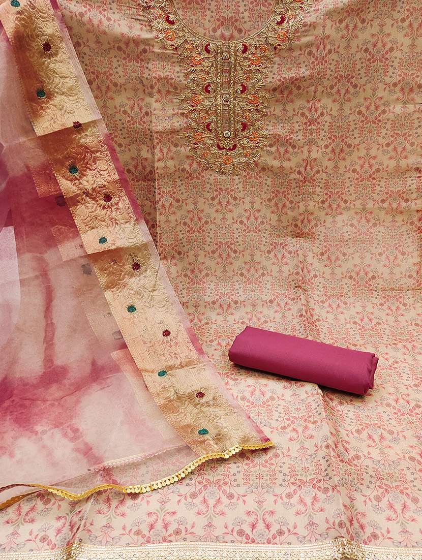 women embroidered unstitched suit - 21506062 -  Standard Image - 1