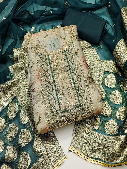 women embroidered unstitched suit - 21506063 - Standard Image - 0