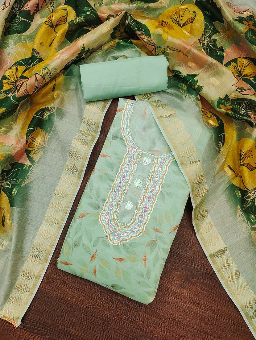 women embellished unstitched suit - 21506088 -  Standard Image - 1