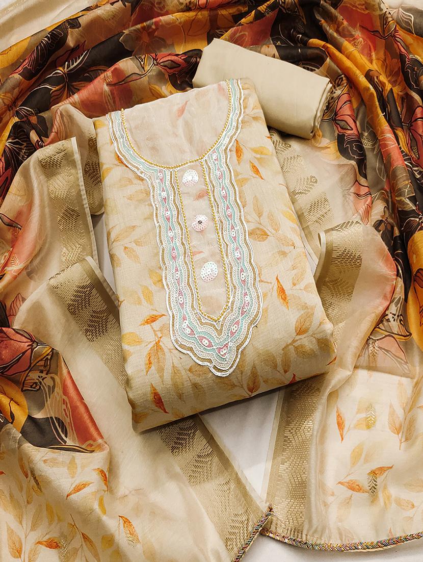 women embellished unstitched suit - 21506090 - Zoom Image - 0