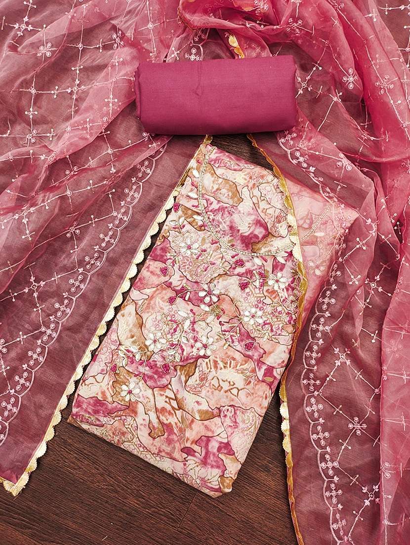women pink salwar suit unstitched suit - 21506092 - Standard Image - 1