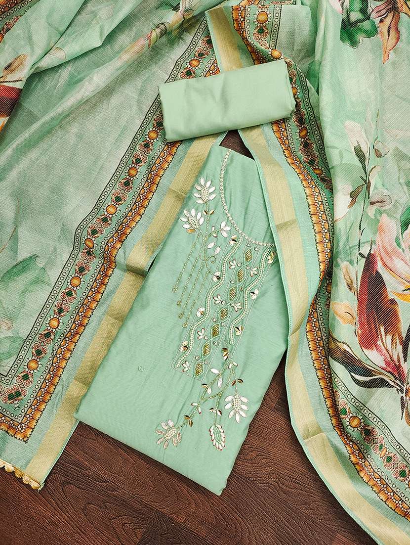 women embellished unstitched suit - 21506095 -  Standard Image - 1