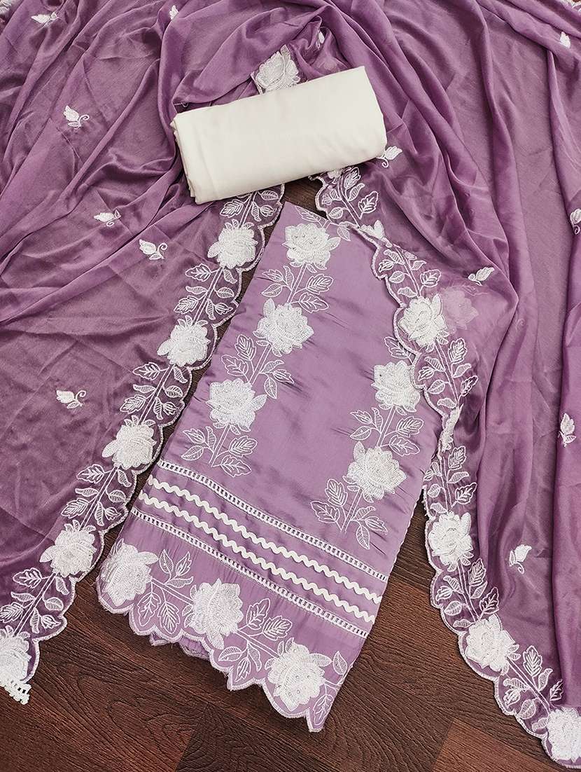 Women Lavender Salwar Suit Unstitched Suit - 21506099 -  Standard Image - 1