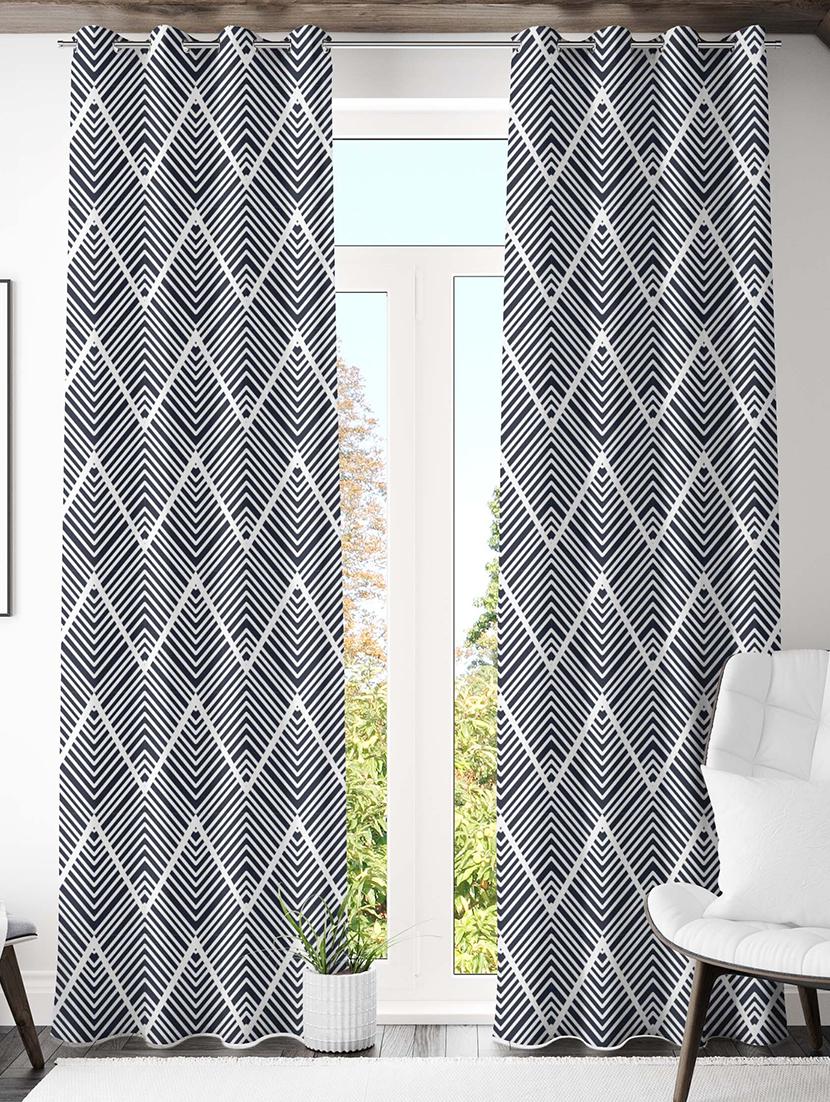 black printed curtain - 21506126 - Zoom Image - 0