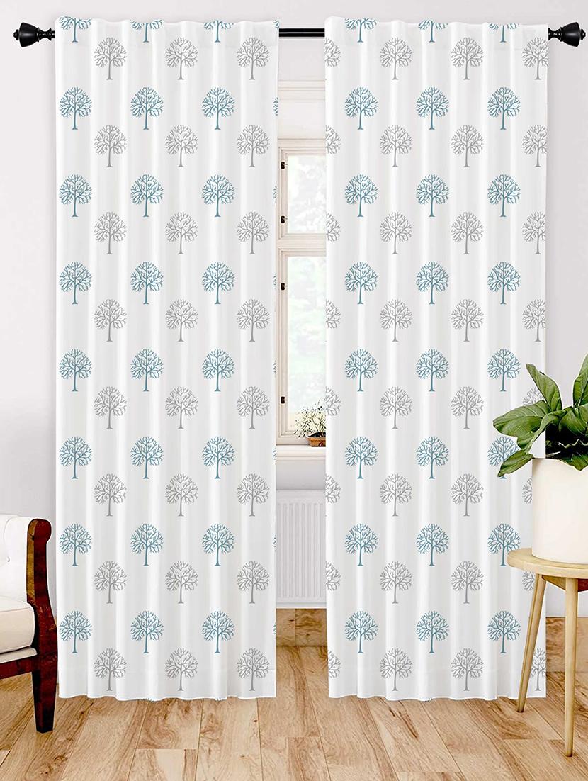 white printed curtains - 21506172 - Standard Image - 1