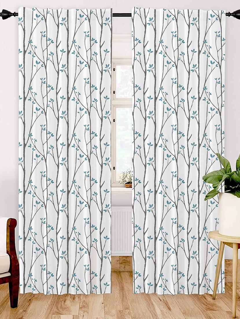 white printed curtains - 21506176 - Standard Image - 1