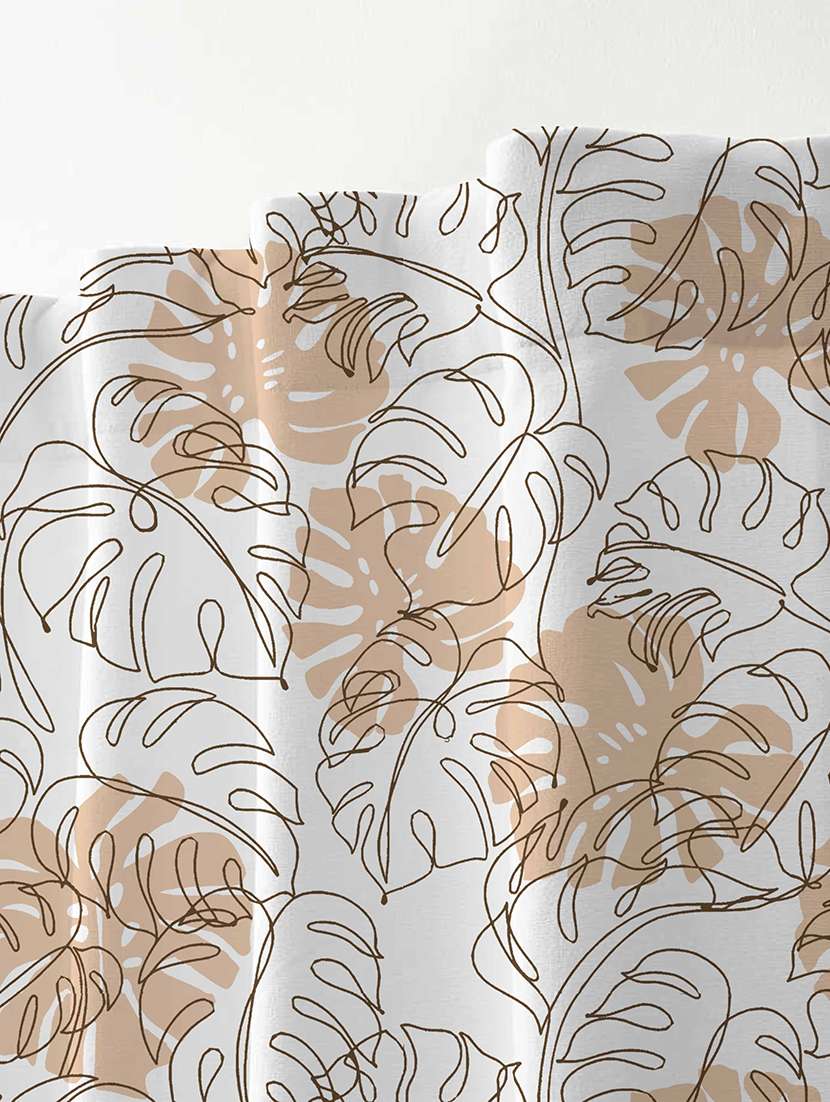 white printed curtains - 21506182 -  Standard Image - 1