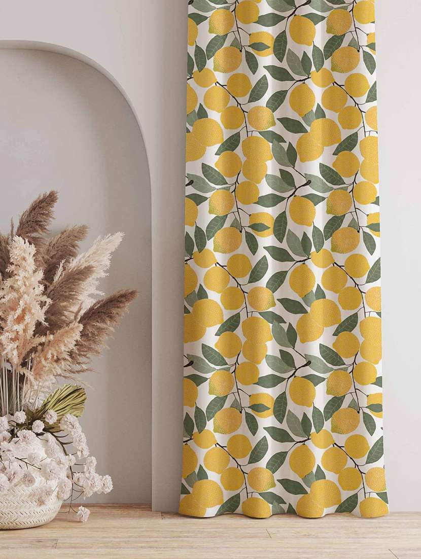 white printed curtains - 21506194 -  Standard Image - 1