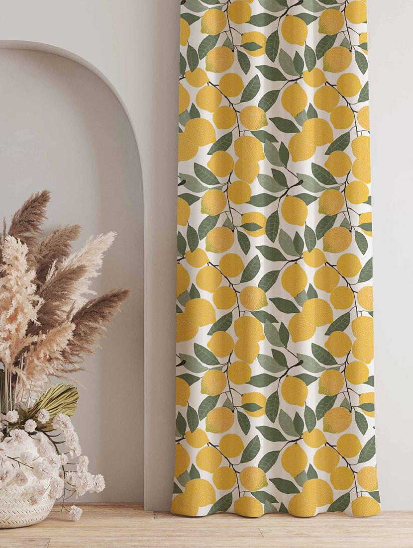 white printed curtains - 21506195 - Standard Image - 1