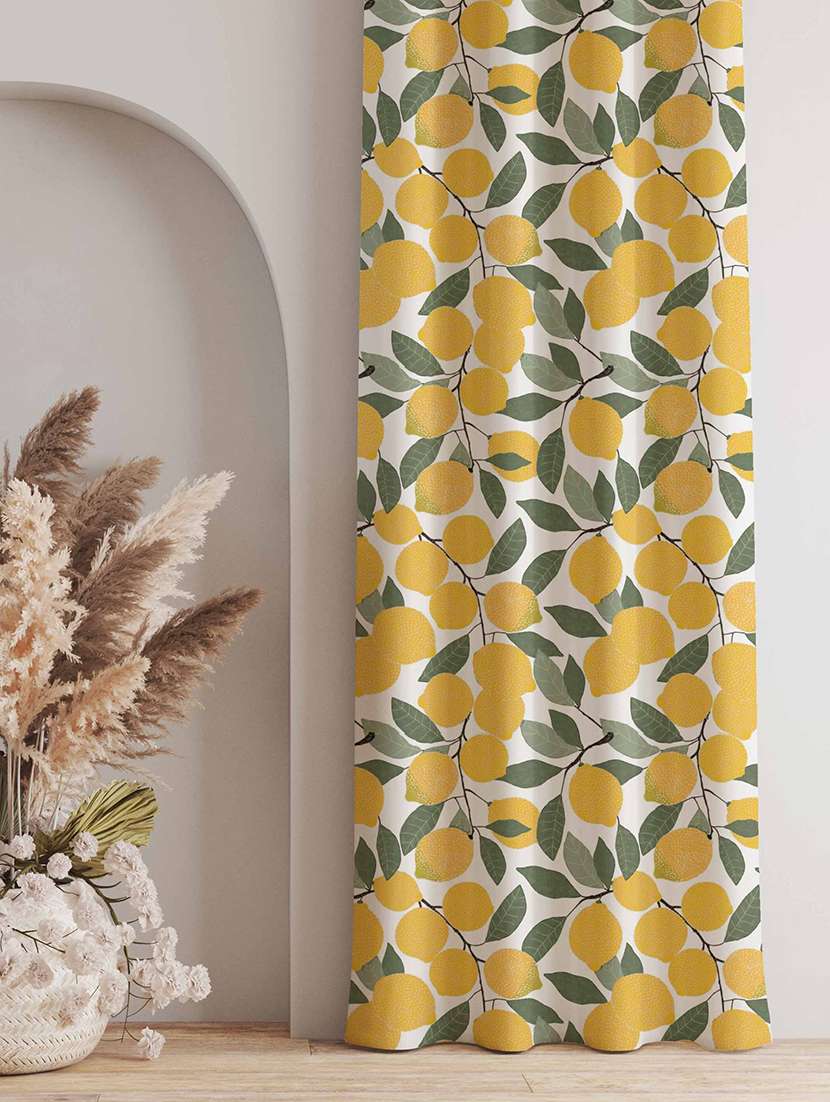 white printed curtains - 21506196 -  Standard Image - 1