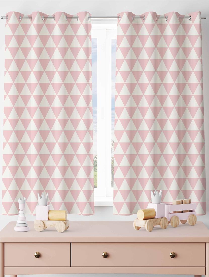 pink printed curtains - 21506205 - Zoom Image - 0