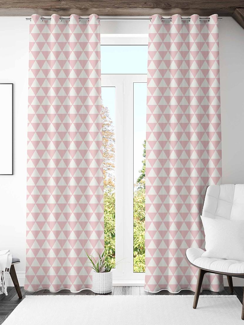 pink printed curtains - 21506206 - Zoom Image - 0